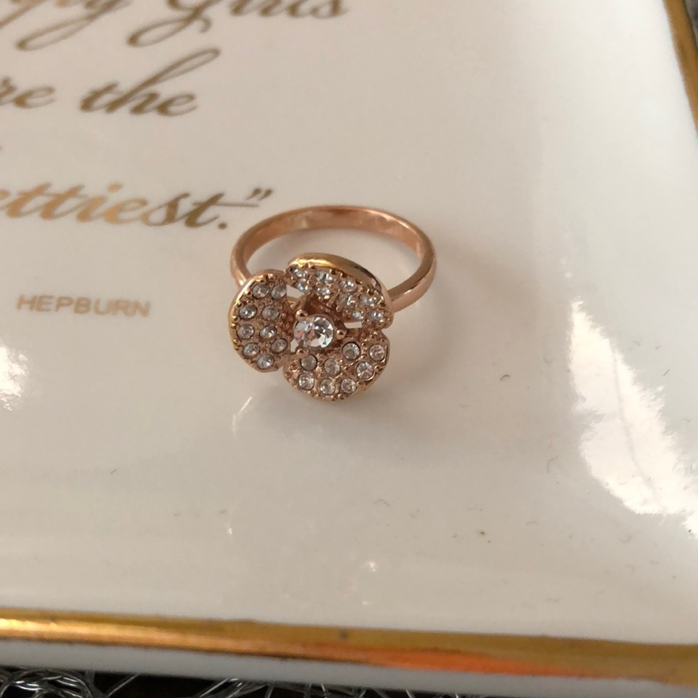 Kate Spade Rose Gold Flower Ring